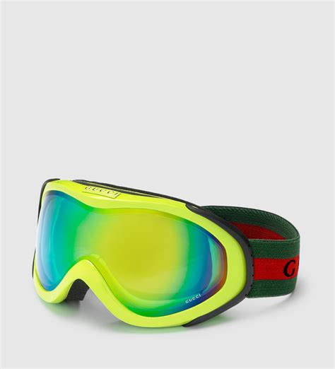 gucci ski googles yellow|Gucci snowboarding goggles.